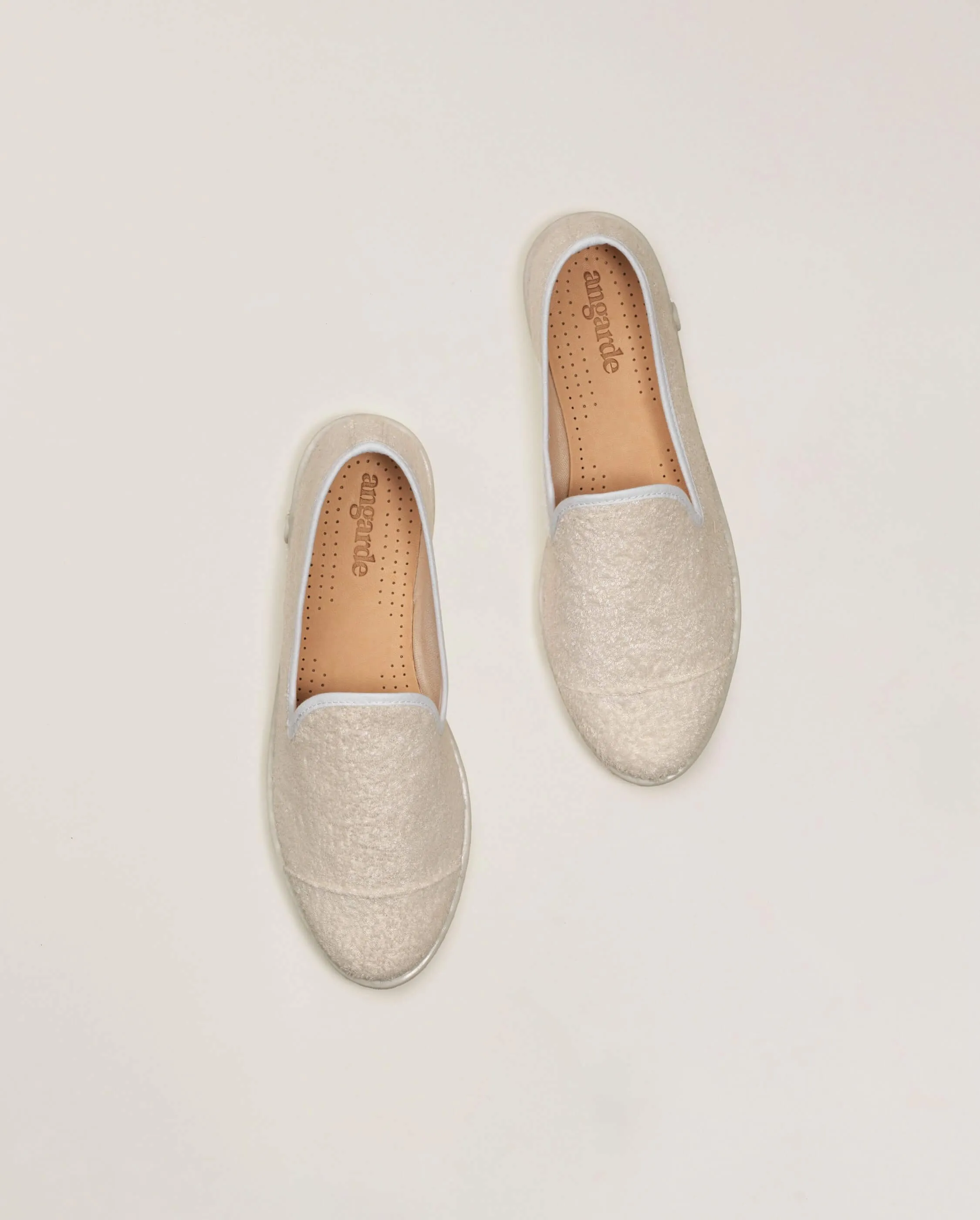 Espadrille femme éponge, ivoire