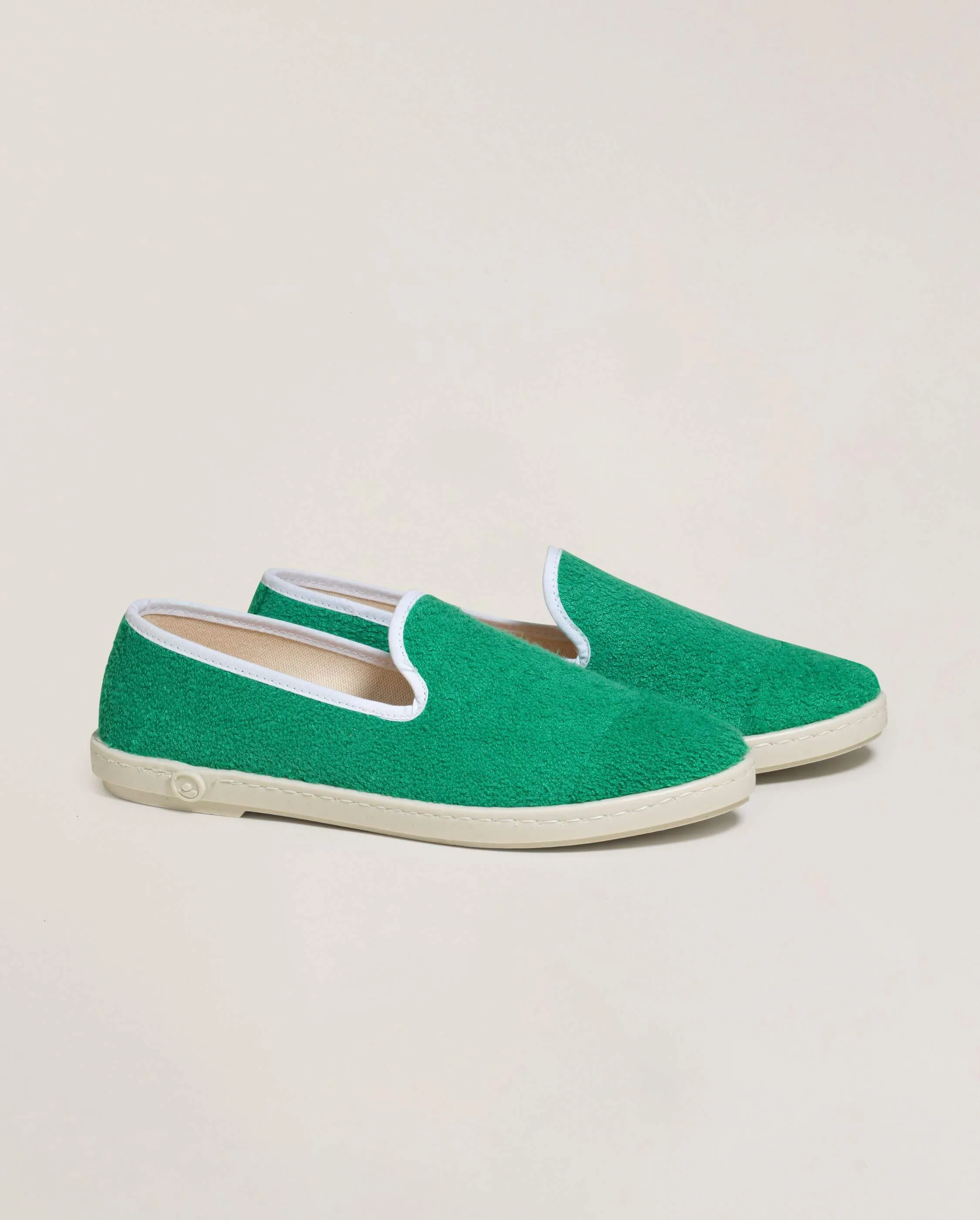 Espadrille femme éponge, menthe