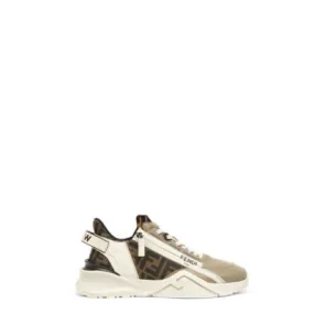 Fendi Flow - Chaussures basses en cuir beige | Fendi