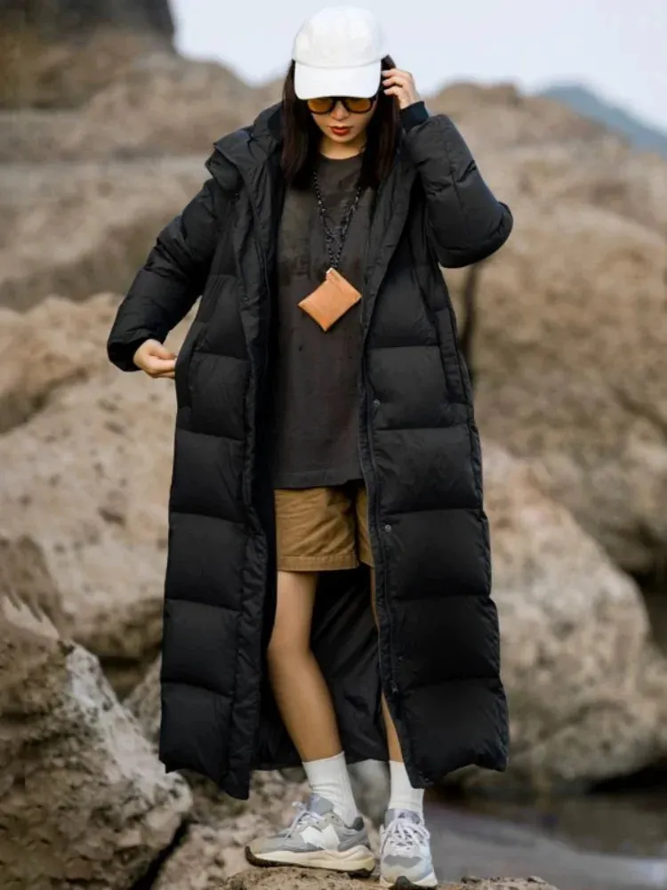 Katrina - Longue veste parka d'hiver pour femmes avec capuche