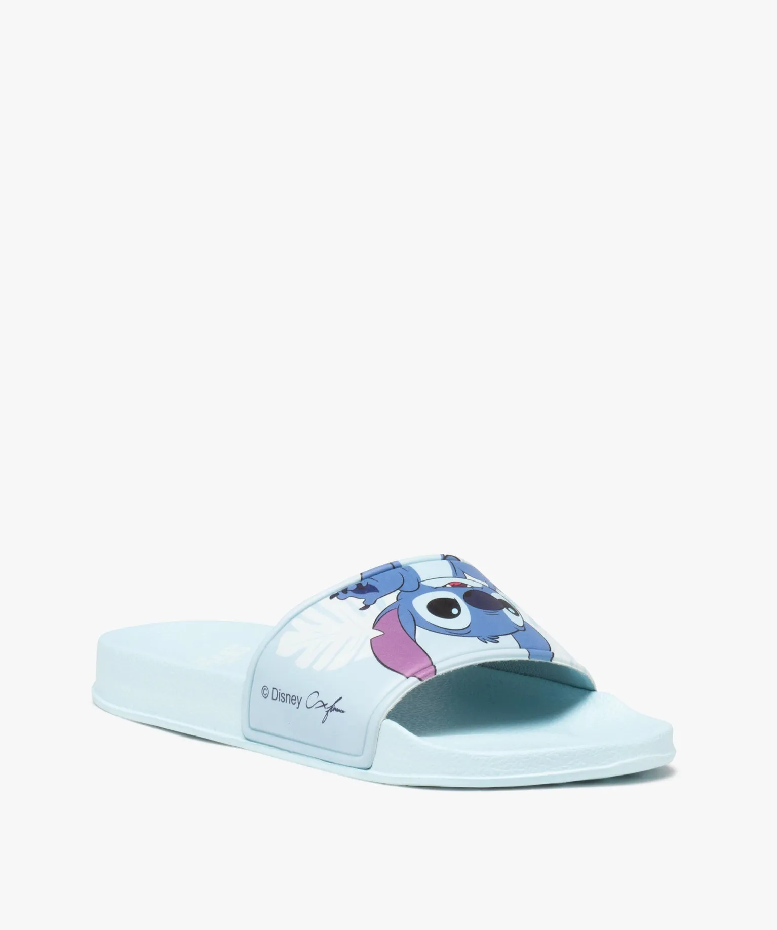 mules de piscine femme a bandeau stitch - disney bleu