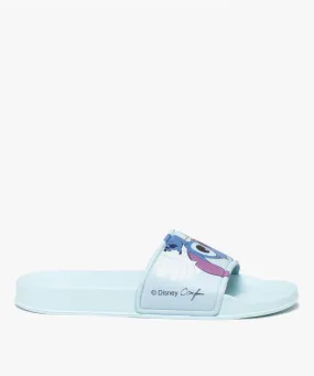 mules de piscine femme a bandeau stitch - disney bleu