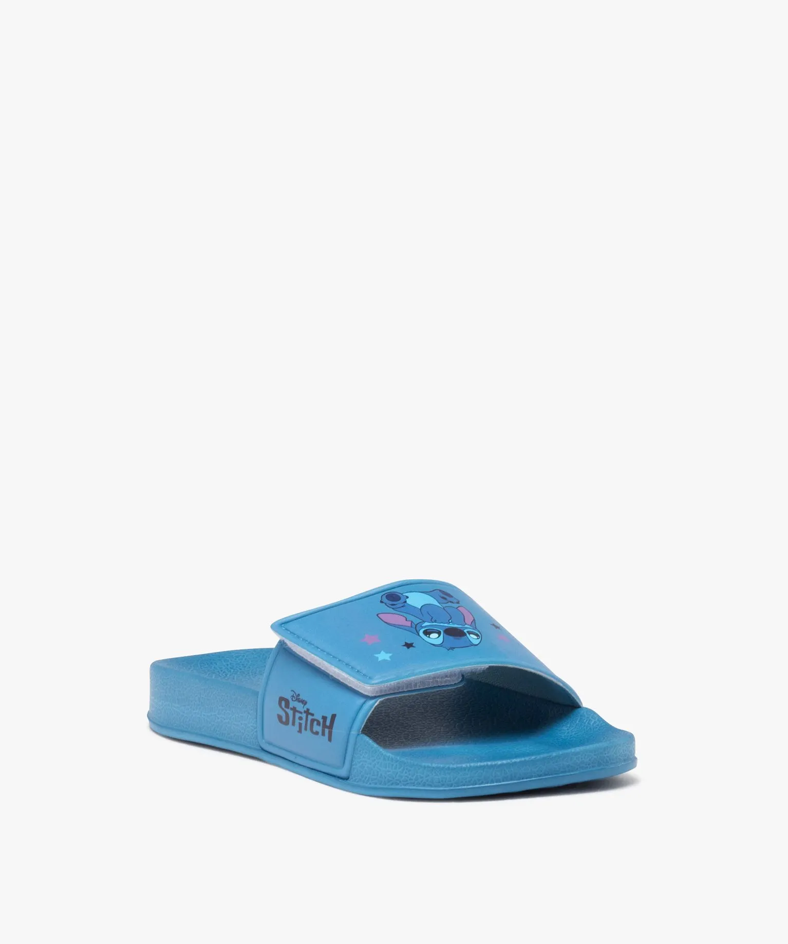 mules de piscine fille avec bandeau scratch stitch - disney bleu