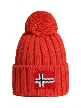 Napapijri Kids Semiury 6 Bonnet À Pompons Coquelicots Rouges - Achetez À Prix Outlet!