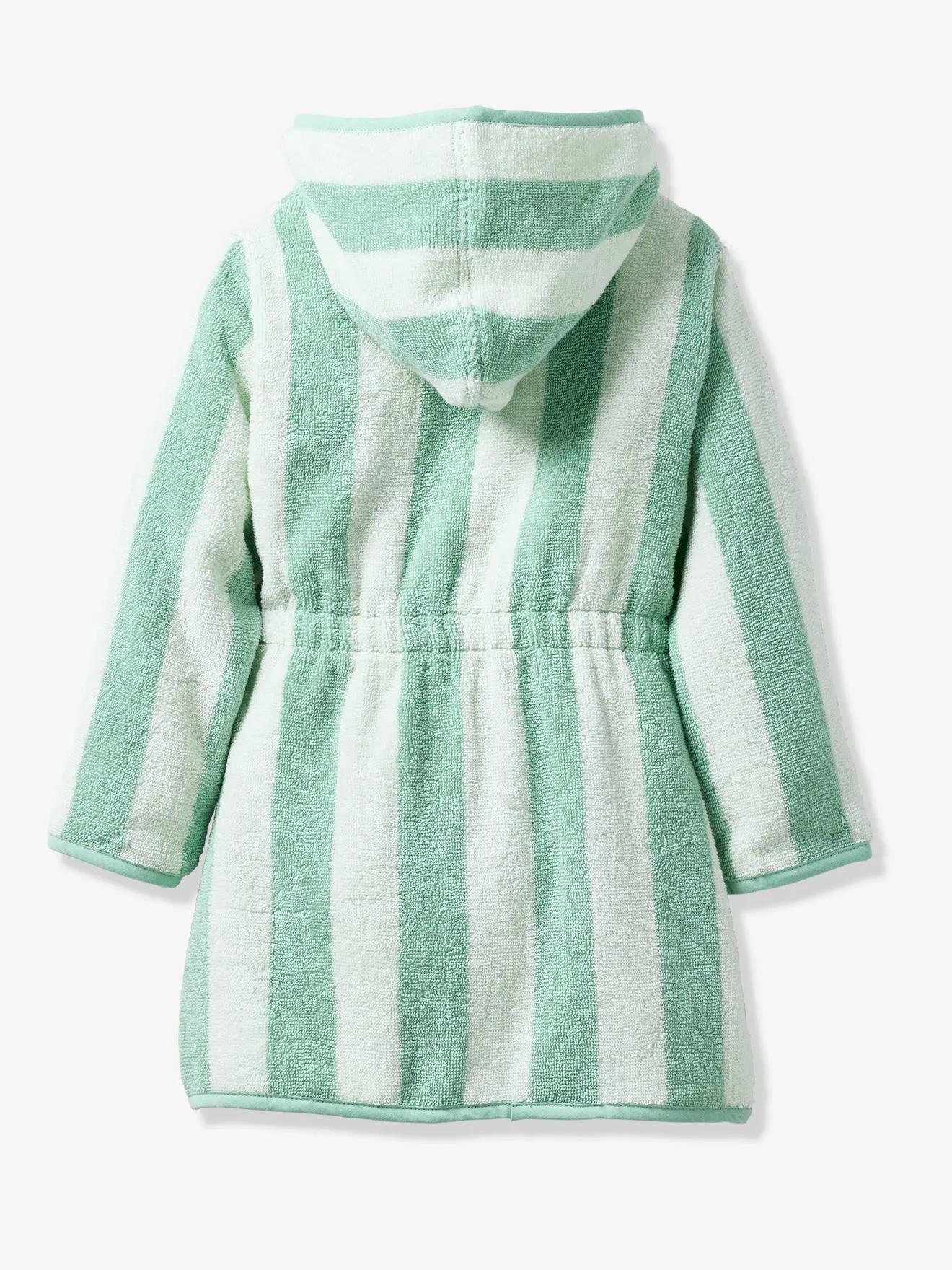 Peignoir de bain enfant rayures TRANSAT rayé vert - Vertbaudet