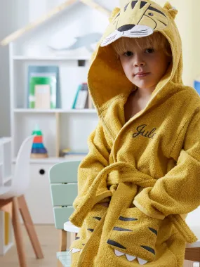 Peignoir de bain enfant Tigre ocre - Vertbaudet