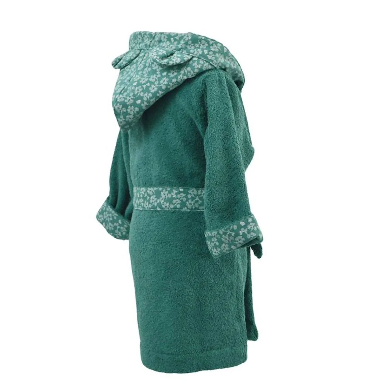 Peignoir enfant coton bio* Mahé - 2/3 ans vert - Little Crevette