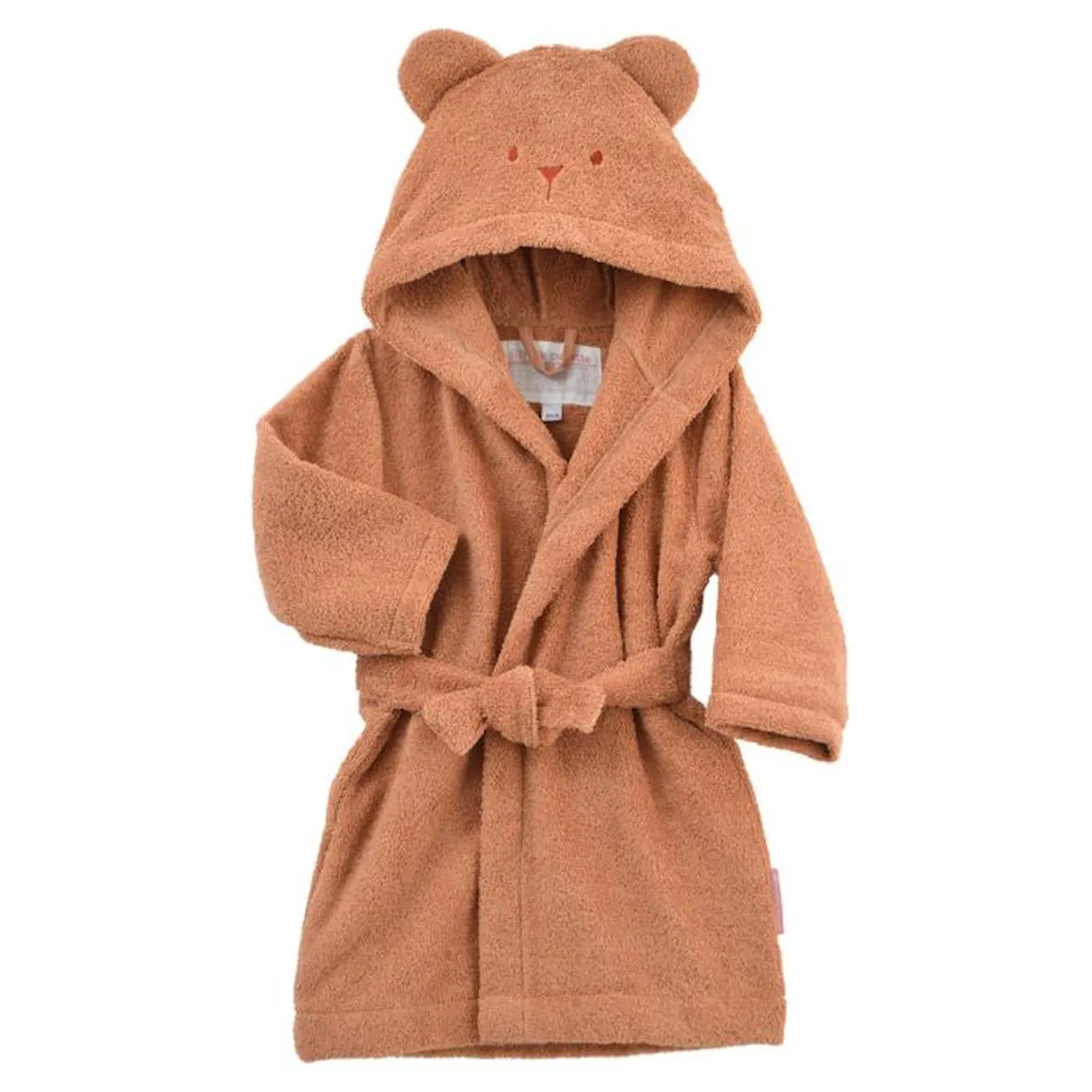 Peignoir enfant coton bio* Ourson - terracotta - 2/3 ans orange - Little Crevette