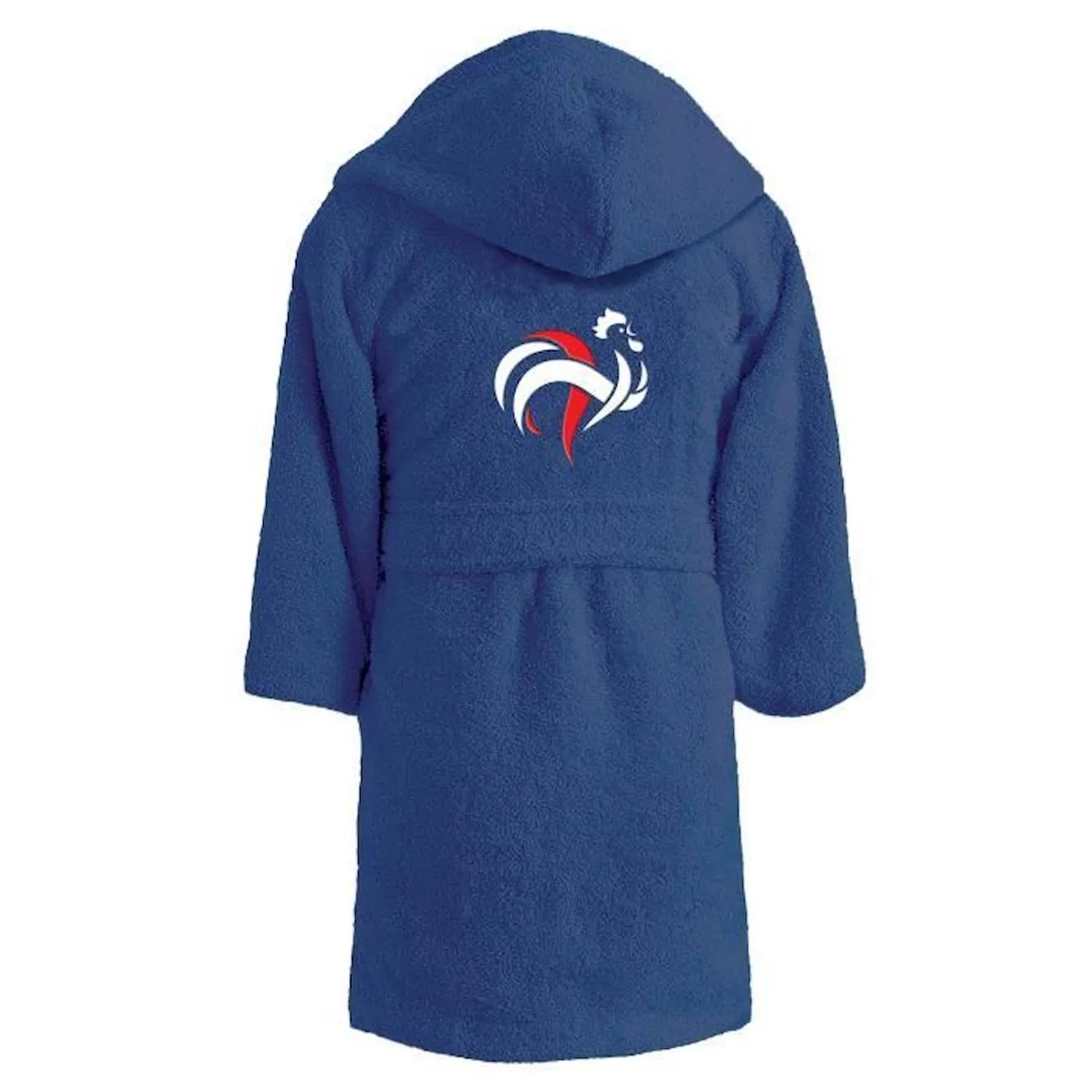 Peignoir enfant FFF Equipe de France 2 étoiles Champions 100% coton taille 10/12 ans bleu - 