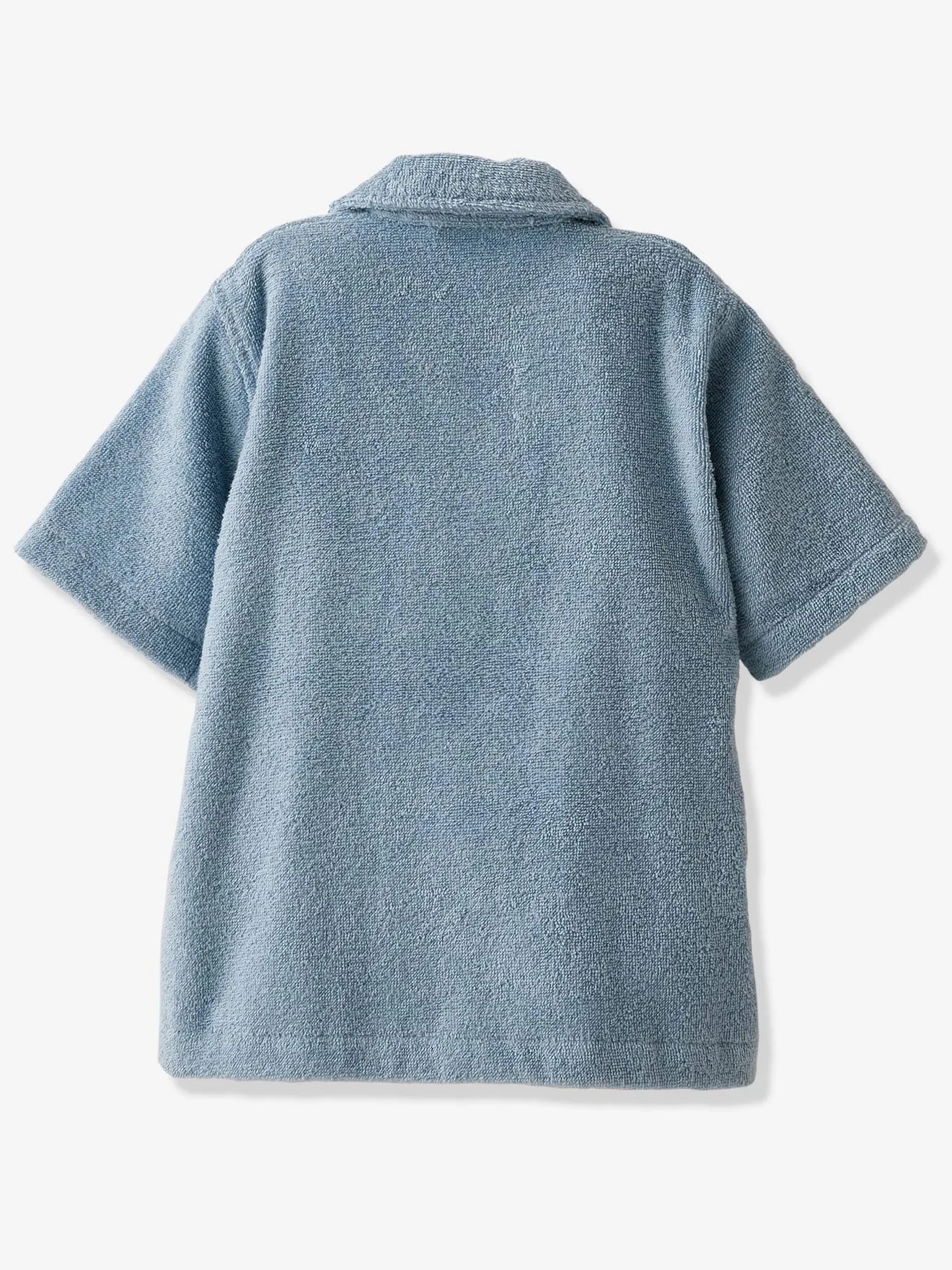 Peignoir Oversize bébé avec coton recyclé personnalisable bleu chambray - Vertbaudet