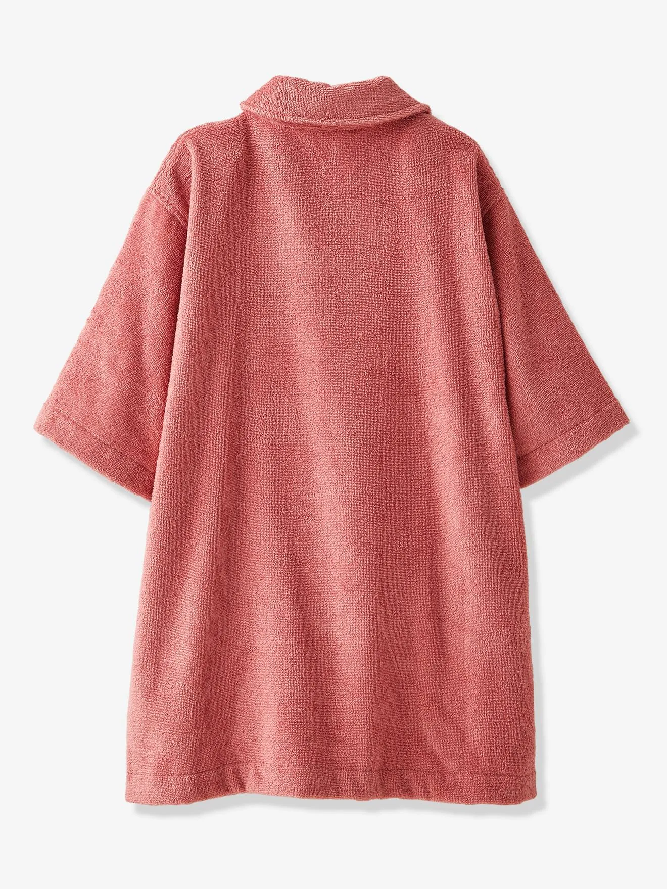 Peignoir Oversize enfant avec coton recyclé personnalisable bois de rose - Vertbaudet