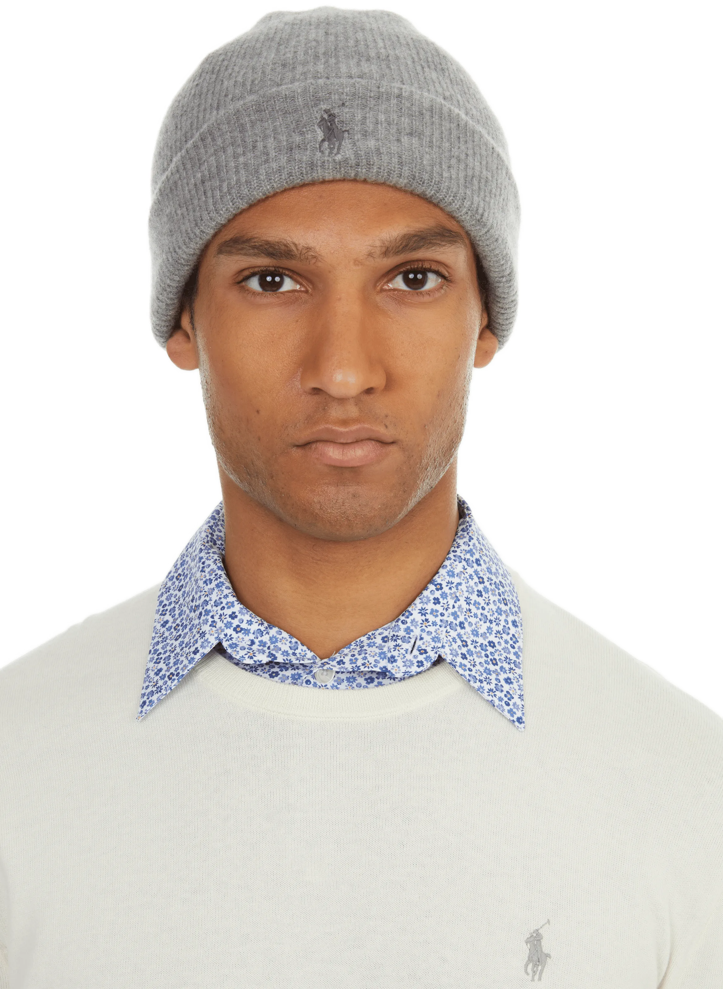 POLO RALPH LAUREN  Bonnet en coton  - Gris