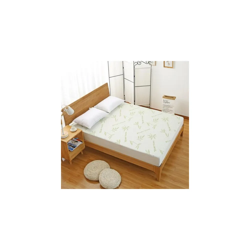 Protège matelas "Bambou" imperméable 120 x 190 cm bonnet 35 cm