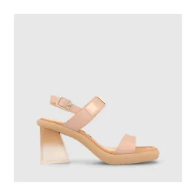 Sandales à talon femme en cuir de couleur rose | LODI Chaussures pour femme en ligne.