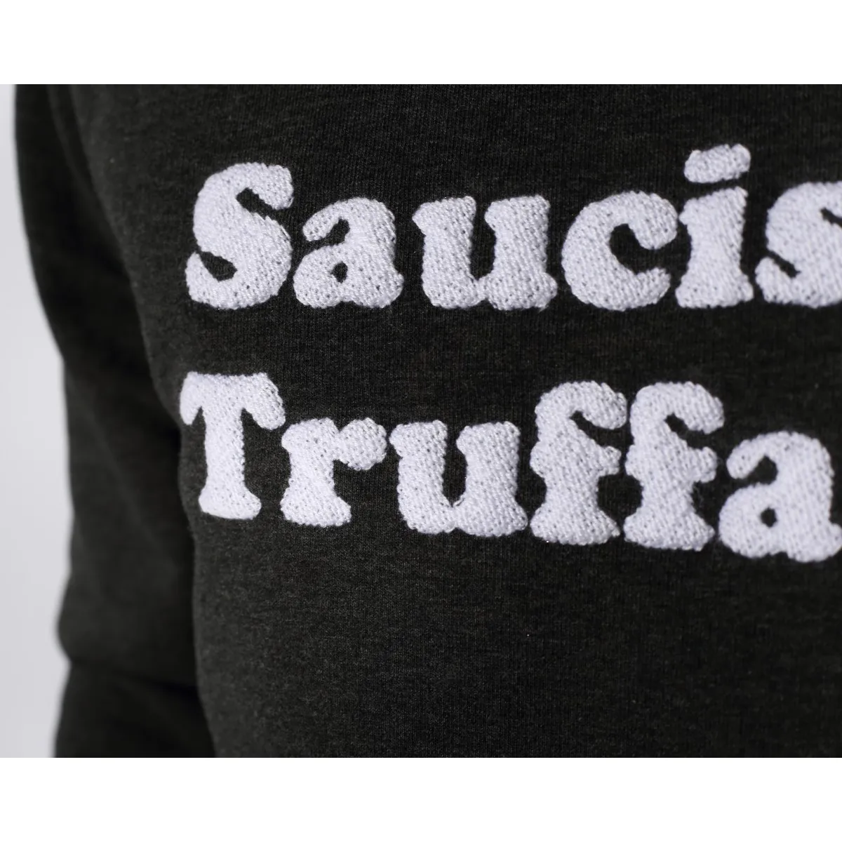 Saucisse Truffade - Sweat noir avec broderie