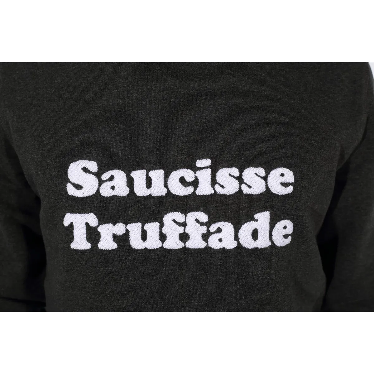 Saucisse Truffade - Sweat noir avec broderie