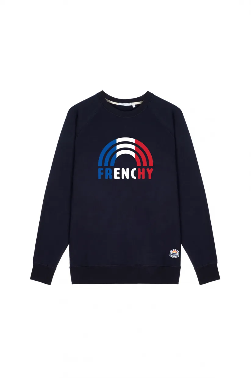 Sweat FRENCHY TRICOLORE homme en molleton premium 100% coton tout doux, imprimé / brodé dans notre atelier à Bordeaux.