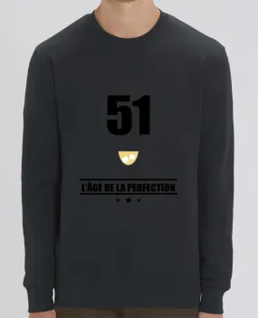 Sweat-shirt 51 ans, âge de la perfection, pastis, anniversaire Par Benichan