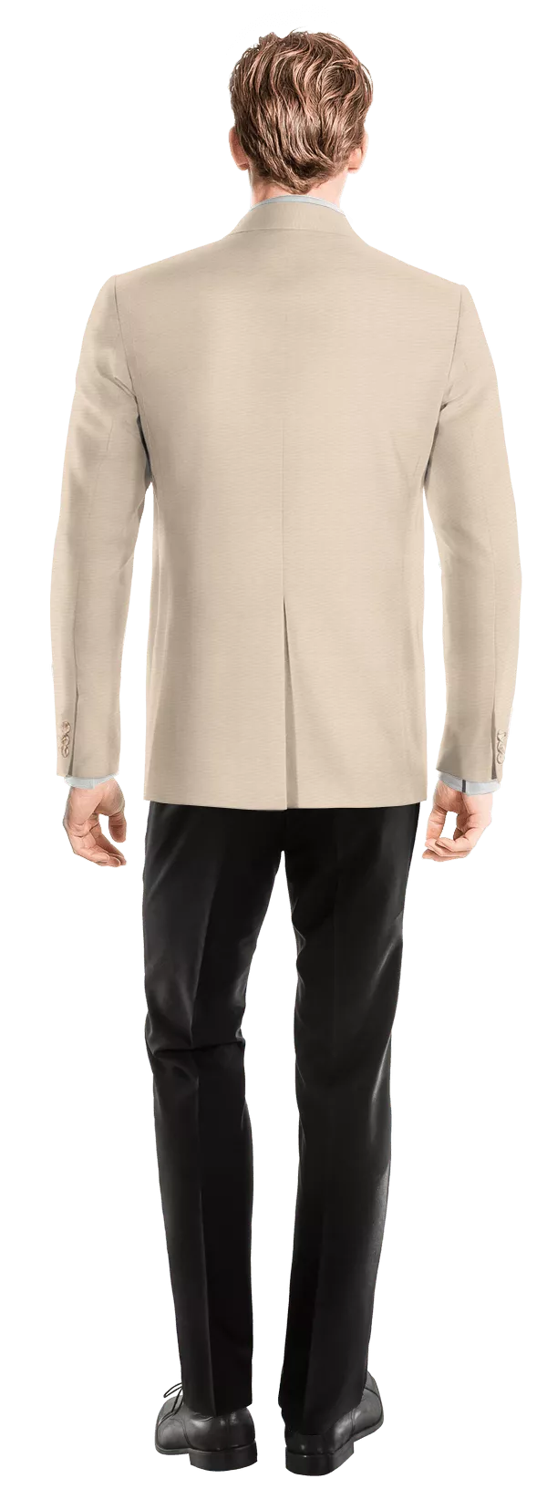 Veste beige col châle essentiel