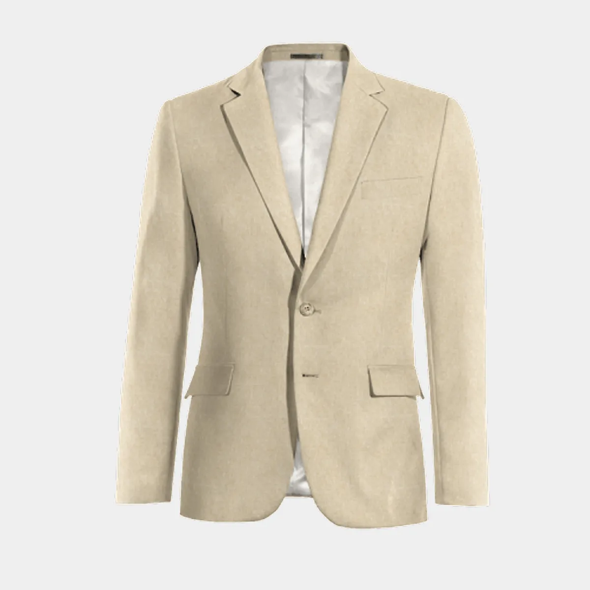 Veste beige en lin slim fit