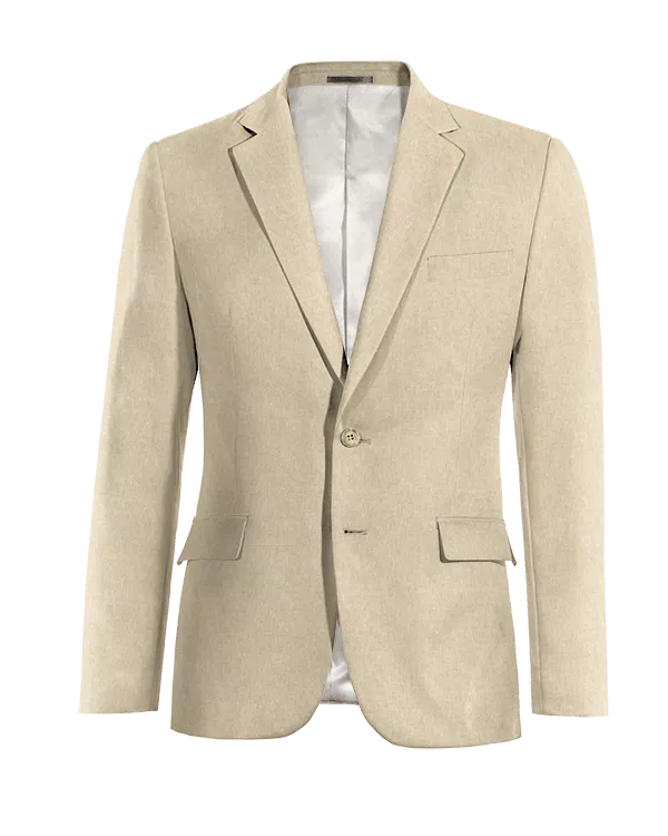 Veste beige en lin slim fit