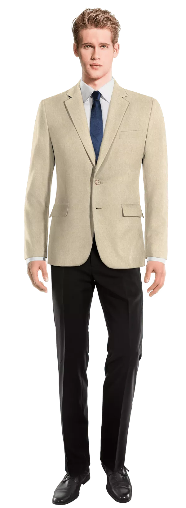 Veste beige en lin slim fit