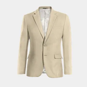 Veste beige en lin slim fit