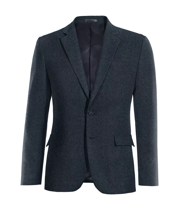 Veste bleu marine en donegal tweed slim fit