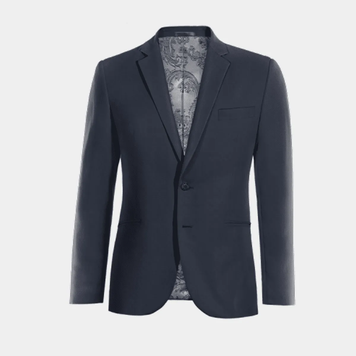 Veste bleu marine slim fit avec coudières