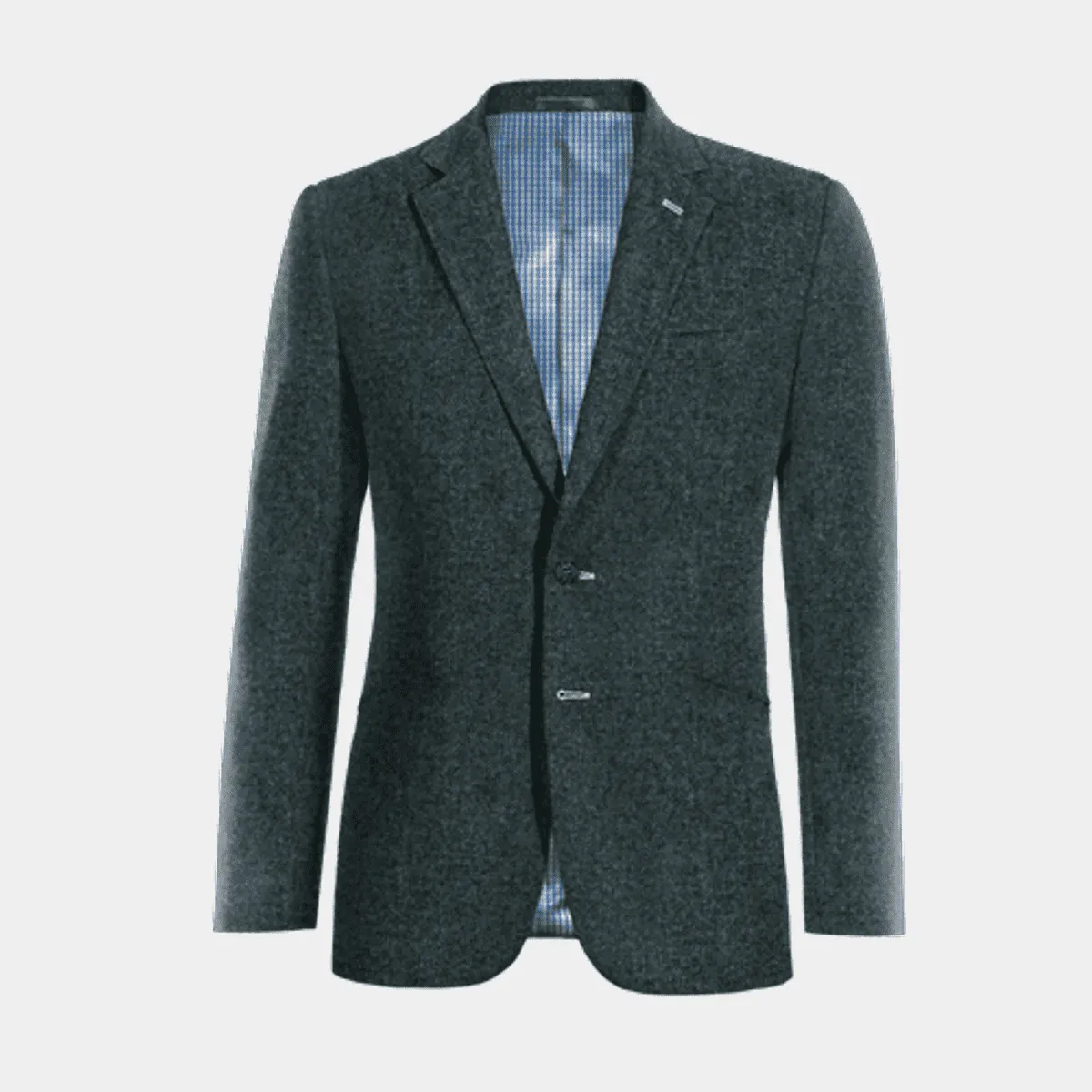 Veste bleue en donegal tweed slim fit