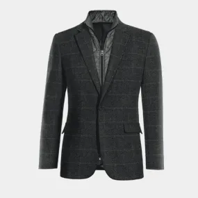 Veste bleue à carreaux en tweed édition limitée