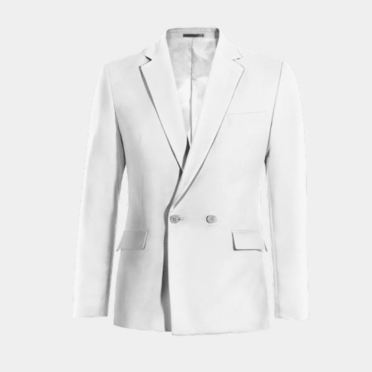 Veste croisée ivoire slim fit