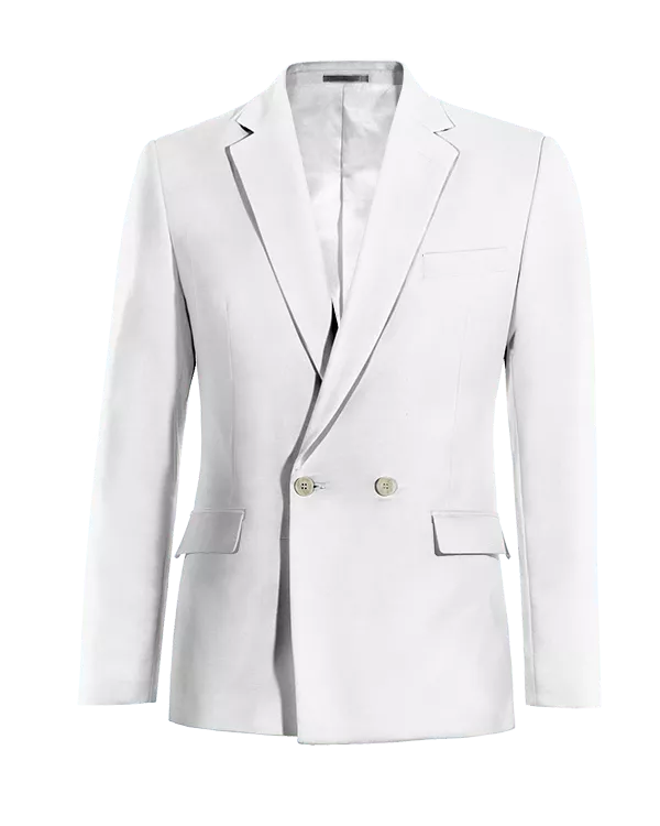 Veste croisée ivoire slim fit