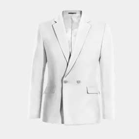 Veste croisée ivoire slim fit