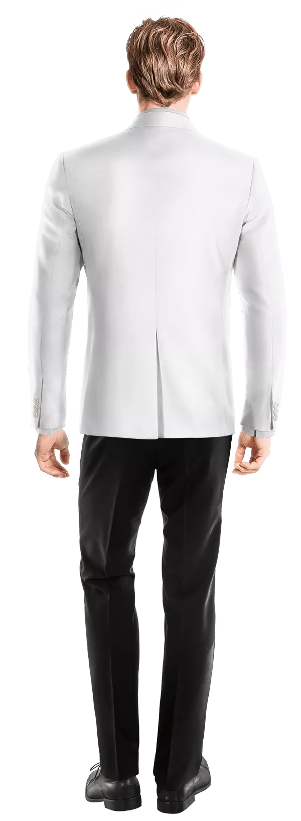 Veste croisée ivoire slim fit