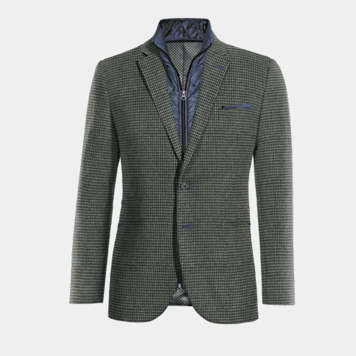 Veste gris foncé à pied de poule en tweed édition limitée