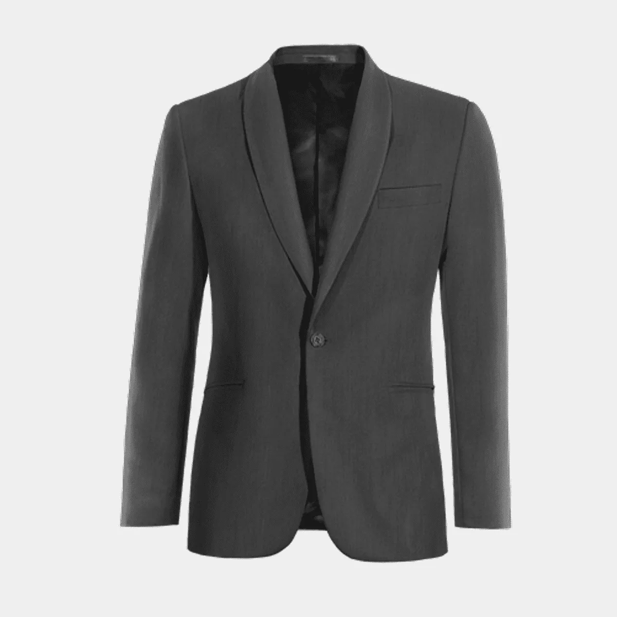 Veste grise col châle slim fit