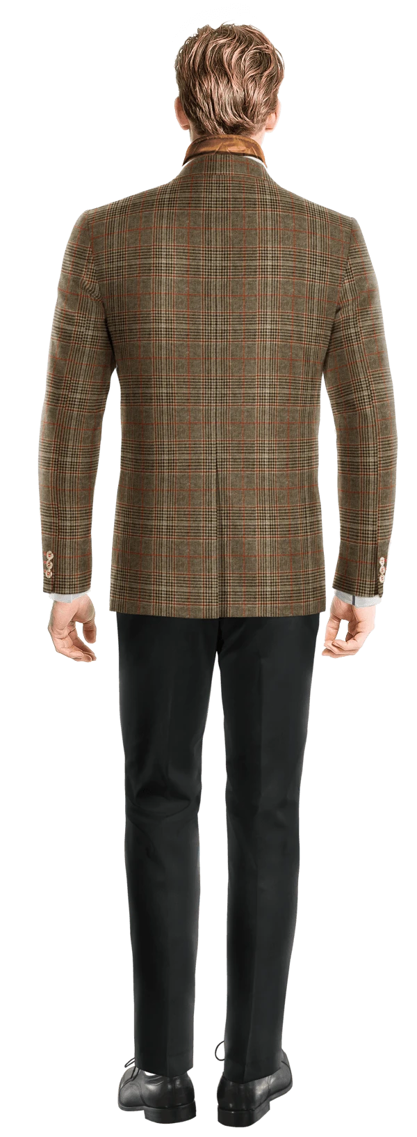 Veste marron prince de galles en tweed édition limitée