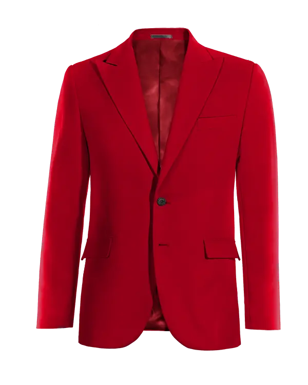 Veste rouge revers en pointe essentiel