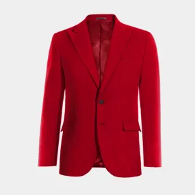 Veste rouge revers en pointe essentiel