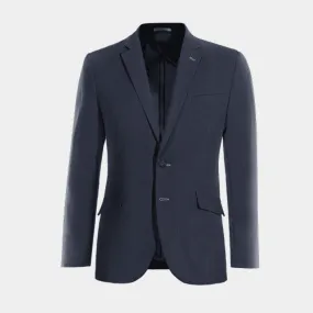 Veste sans doublure bleu marine en lin essentiel