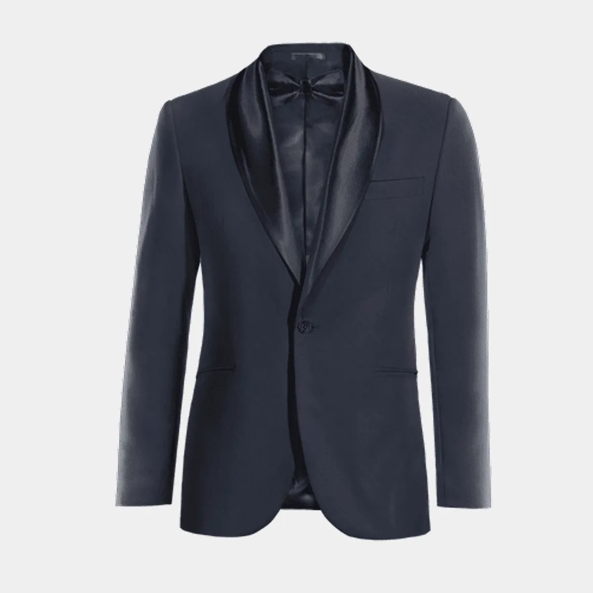 Veste Smoking bleu marine à larges revers slim fit