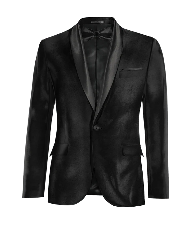 Veste Smoking noir onyx en velours essentiel