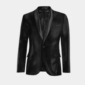 Veste Smoking noir onyx en velours essentiel